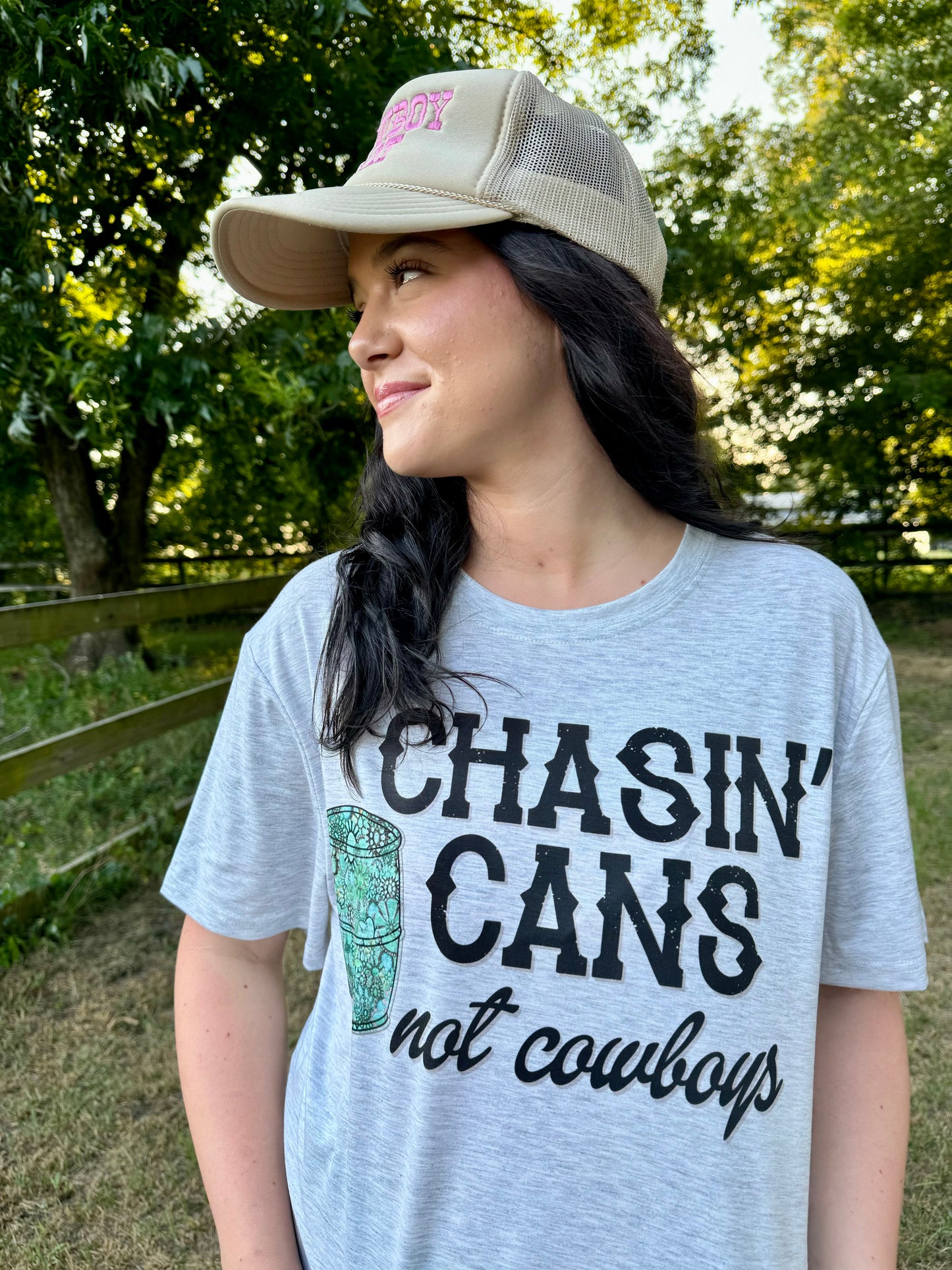 Chasin Cans Not Cowboys Tee